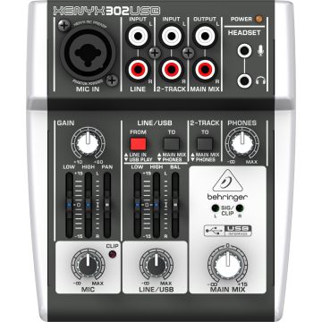 Behringer XENYX 302USB keverő 5 bemenettel