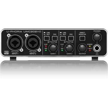 Behringer U-Phoria UMC202HD USB audió interfész